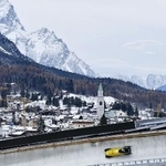 　ミラノ・コルティナ冬季五輪ボブスレー会場のコルティナ・スライディングセンター＝コルティナダンペッツォ（共同）