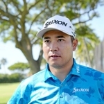 　米男子ゴルフの今季開幕戦、ソニー・オープンの練習ラウンド終了後、取材に応じる松山英樹＝ワイアラエＣＣ（共同）