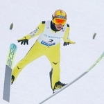 　予選で飛躍する葛西紀明＝大倉山