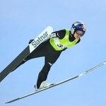 　Ｗ杯ジャンプ女子個人第１７戦で飛躍する高梨沙羅＝張家口（共同）