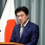 　記者会見する木原官房長官＝１９日午前、首相官邸