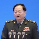 　中国中央軍事委員会の張副主席＝２０２４年４月、中国山東省青島（共同）