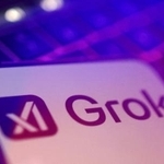 　Ｘの生成ＡＩ「グロック」のロゴ＝２０２５年２月（ロイター＝共同）