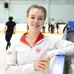 　フィギュアスケートのジョージア代表アナスタシア・グバノワ＝３日、ロシア・サンクトペテルブルク（共同）