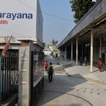 　「ニパウイルス」感染が確認された西ベンガル州の病院＝２８日、バラサット（ＡＰ＝共同）