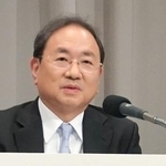 　記者会見するフジテレビの清水賢治社長＝３０日午後、東京・台場