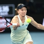 　女子シングルス決勝でプレーするエレーナ・ルバキナ＝メルボルン（ゲッティ＝共同）