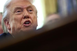 　トランプ米大統領＝１月３０日、ワシントン（ロイター＝共同）