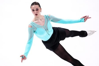 　フィギュアスケートのジャンプを競うロシア連盟独自の大会に出場したカミラ・ワリエワ＝１月３１日、モスクワ（タス＝共同）