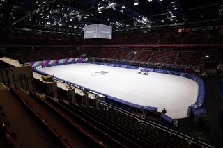 　フィギュアスケート競技が行われるミラノ・アイススケートアリーナ＝１月