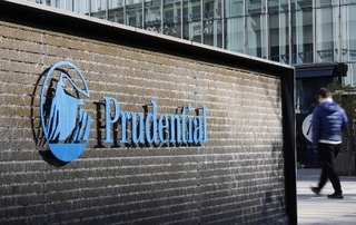 　プルデンシャル生命保険のロゴマーク＝１月、東京都千代田区