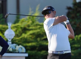 　第１ラウンド、１０アンダーで首位の久常涼＝ペブルビーチ・リンクス（共同）