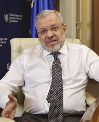 　ウクライナのハルシチェンコ・エネルギー相（当時）＝２０２４年５月、キーウ