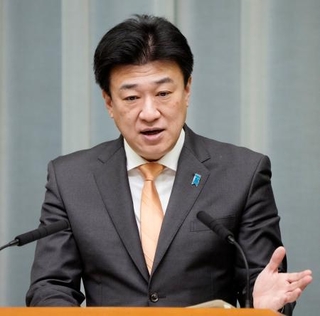 　記者会見する木原官房長官＝１６日午前、首相官邸