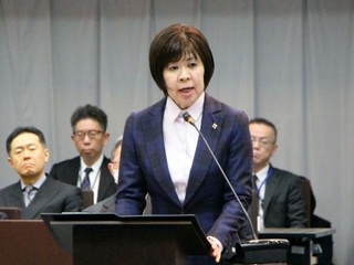 　検察長官会同で訓示する畝本直美検事総長＝１９日午前、法務省