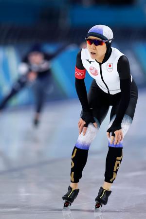 　女子１５００メートル　ゴールした高木美帆。６位だった＝ミラノ（共同）