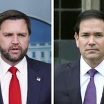 　米国のバンス副大統領（左）とルビオ国務長官