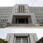 　大阪府庁本館（上）と大阪市役所