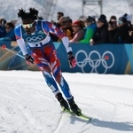 　男子距離複合で６４位に終わったハイチのステベンソン・サバル＝テーゼロ（ロイター＝共同）