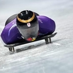 　公式練習に臨んだスケルトン男子の高橋弘篤＝９日（ＡＰ＝共同）