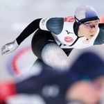 　女子１０００メートル　滑走する吉田雪乃＝ミラノ（共同）