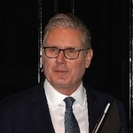 　スターマー英首相＝９日、ロンドン（ＡＰ＝共同）