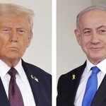 　トランプ米大統領、イスラエルのネタニヤフ首相（いずれもゲッティ＝共同）