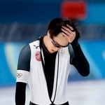 　男子５００メートル　レースを終えた森重航。１０位だった＝ミラノ（共同）