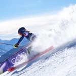 　アルペンスキー女子回転、ミカエラ・シフリンの１回目＝１８日、コルティナダンペッツォ（ＡＰ＝共同）