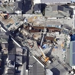 　埼玉県八潮市の県道陥没事故現場＝１月