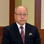 　講演に臨む日銀の高田創審議委員＝２６日午前、京都市