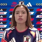 　サッカー女子アジア杯の開幕を前に取材に応じる長谷川＝２７日