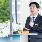 　「２・２８事件」の追悼式典で演説する台湾の頼清徳総統＝２８日、高雄市（総統府提供・共同）