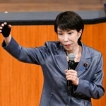 　石川県知事選の応援演説をする高市首相＝２８日午後、金沢市