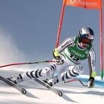 　アルペンスキーＷ杯、女子スーパー大回転第５戦を制したエマ・アイヒャー＝２８日、ソルデュ（ＡＰ＝共同）
