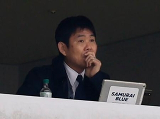 　福岡-名古屋戦の視察に訪れた日本代表の森保監督＝ベススタ