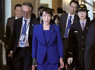 　高市首相＝２５日、国会