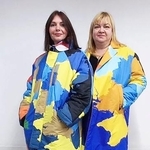 　ミラノ・コルティナ冬季パラリンピックでウクライナ代表選手が着る予定だったユニホーム。同国の地図が描かれており、ＩＰＣが不許可とした（ウクライナ・パラリンピック委員会提供、共同）