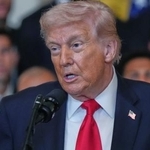 　５日、米ホワイトハウスでのイベントで発言するトランプ大統領（ＡＰ＝共同）