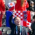 　ミラノ・コルティナ冬季パラリンピックを視察したスポーツ庁の河合長官＝７日、コルティナダンペッツォ（共同）