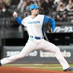 　日本ハム先発の有原。３回途中２失点だった＝エスコンフィールド