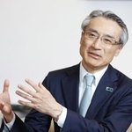　インタビューに答える明治安田生命保険の永島英器社長