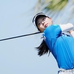 　第３日、通算２アンダーで首位の菅楓華＝オリエント・クラブ（共同）