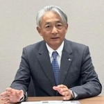 　インタビューに応じるＮＴＴ西日本の北村亮太社長