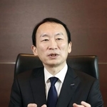 　インタビューに応じる全日本空輸次期社長の平沢寿一氏