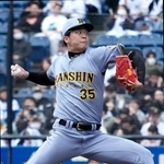 　ロッテ戦に先発し５回１失点だった阪神・才木＝ＺＯＺＯマリン