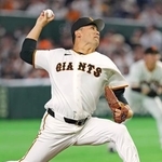 　５回無失点と好投した巨人・田中将＝東京ドーム