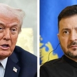 　トランプ米大統領（ロイター＝共同）、ウクライナのゼレンスキー大統領