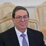 　ロシア外相との会談に臨むキューバのロドリゲス外相＝２月１８日、モスクワ（ロイター＝共同）