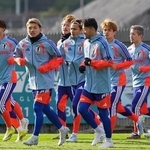 　スコットランド戦に向け調整する日本代表＝ダンバートン（共同）